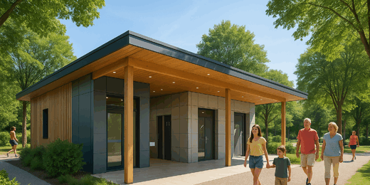 Blocs sanitaires sur mesure, pensés pour les campings et résidences de tourismes.